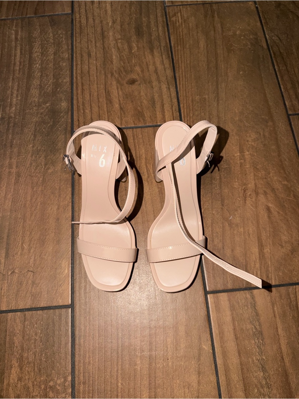 Women’s Nude Strappy Block Heel heels